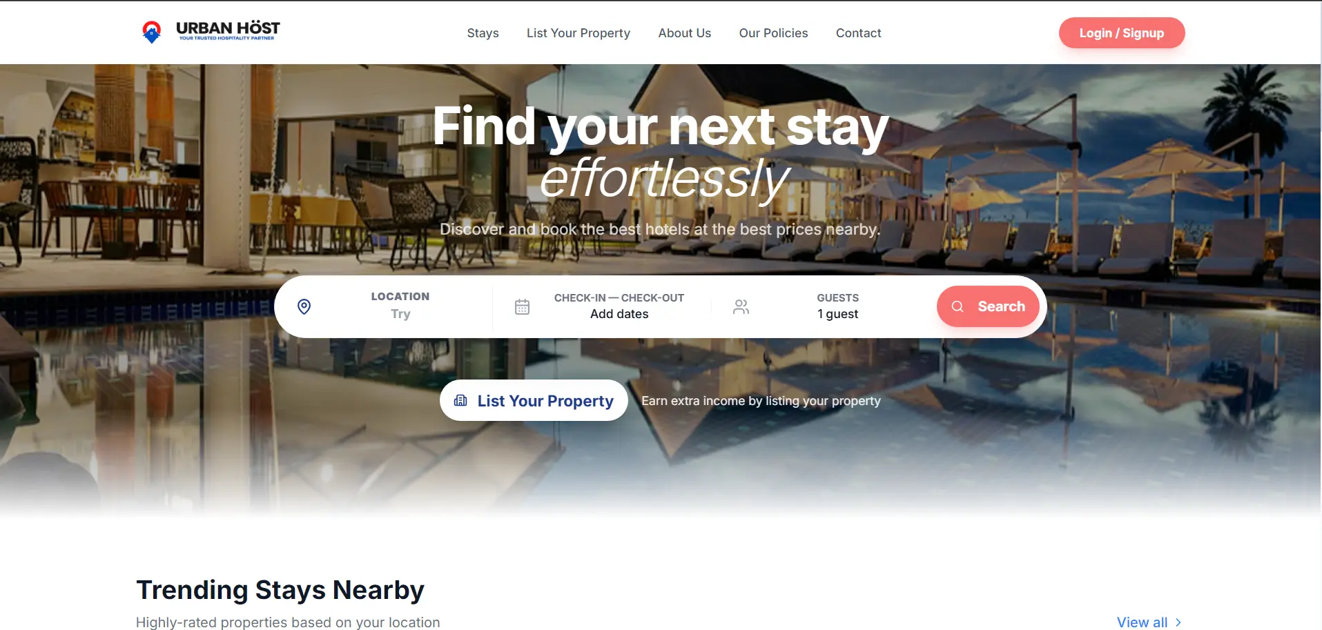 Hospitality - web application developed by N.A.I.R. Solutions Bhilai