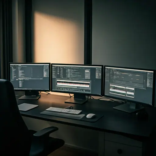 Post-production editing suite