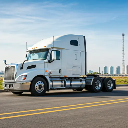 Heavy-duty truck on highway