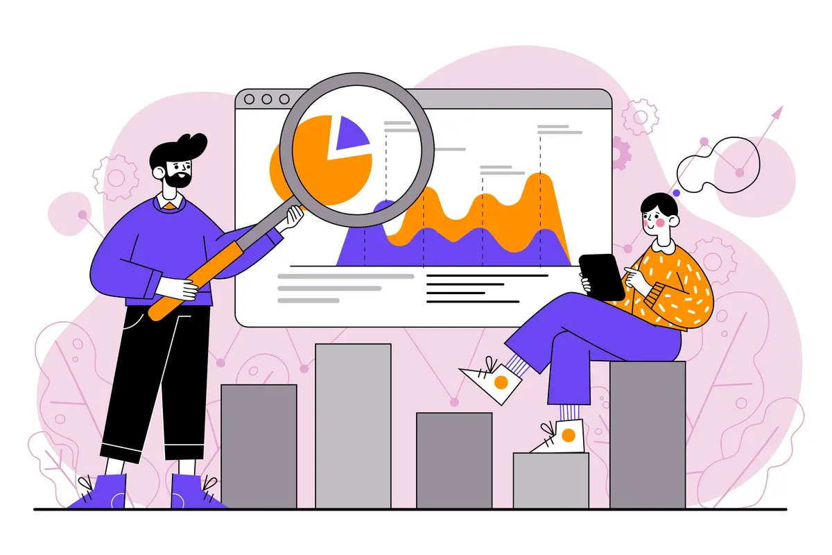 Analytics and ROI Optimization Illustration